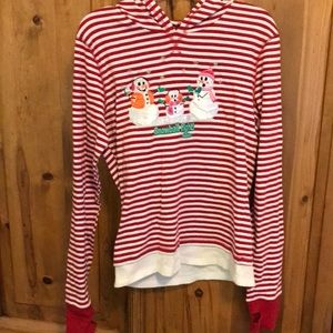 Justice hooded long sleeve tee for girls, size XXL ☃️